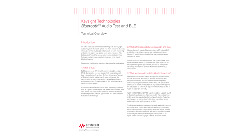 Bluetooth® Audio Test and BLE
